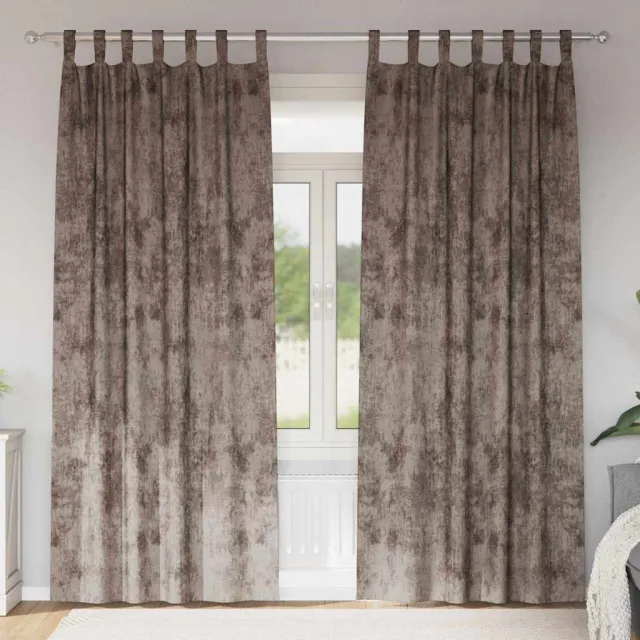 vidaXL Velvet Gordijnen 2 st Cappuccino 245 x 140 cm Fluweel Bruin