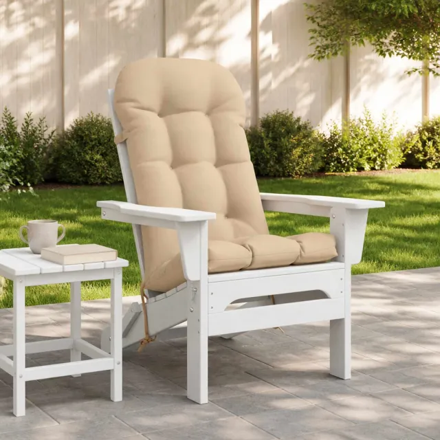 vidaXL Adirondack stoelkussen PUTTEN 100% Polyester Crèmekleurig