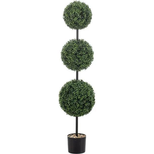 Emerald Kunstplant Buxus bol x3 UV 125cm - Kunstplant voor binnen Groen