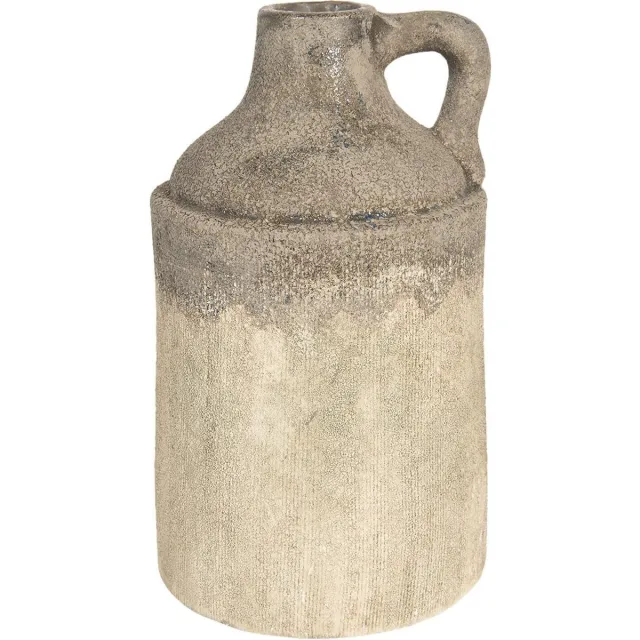 Clayre & Eef Vaas Ø 19x33 cm Bruin Keramiek Bloempot Binnen