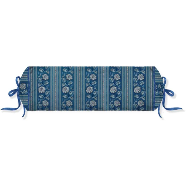 Pip Studio Rosa Rani Roll Cushion Sierkussen - 22 x 70 cm cm - Donkerblauw