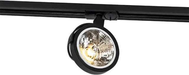 QAZQA Go railspot 1-fase, zwart, G9-fitting