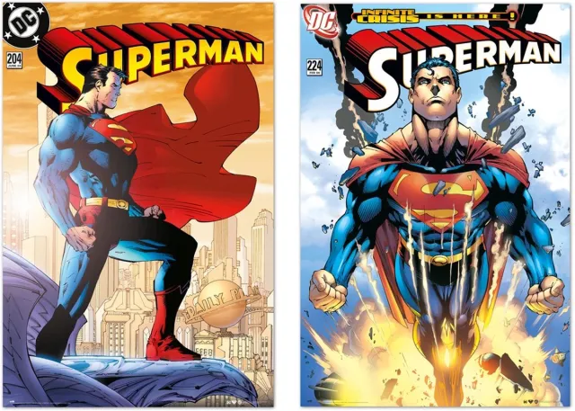 Posterpoint Superman posters - poster set 2 stuks - superheld - comic - film - 61 x 19.5 cm Multicolor