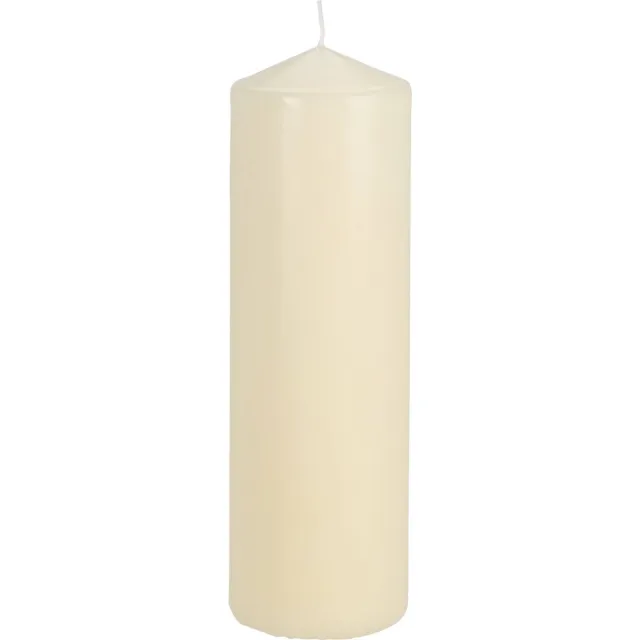 Home & Styling Collection Cilindervormige kaars van paraffine, Ø 8 x 24,5 cm beige