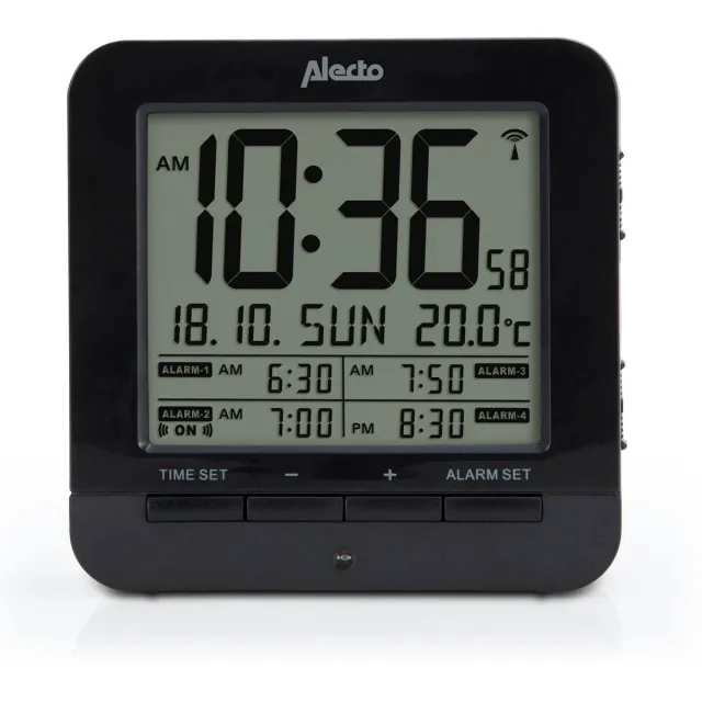 Alecto AK-20 - Digitale Reiswekker met Thermometer - Zwart