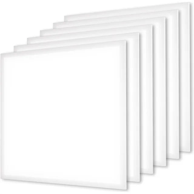 HOFTRONIC 6x LED Paneel - 60x60 cm - 36 Watt - 4860lm (135lm/W) - 4000K neutraal wit - Flikkervrij - UGR22 - 5 jaar garantie
