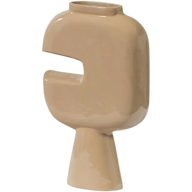 WOOOD Gianna Vaas - Aluminium - Zand - 31x21x7 sand