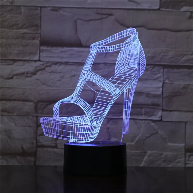 MC Living 3D Led Lamp Met Gravering - RGB 7 Kleuren - Hak