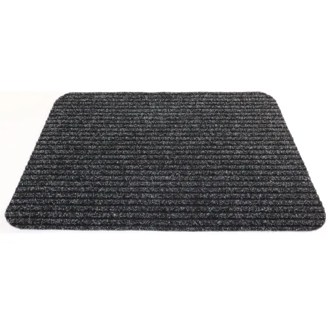 Prima Heavy Duty - Ribbel - Deurmat - Schraapmat - zwart - antraciet - 50x70cm - antislip