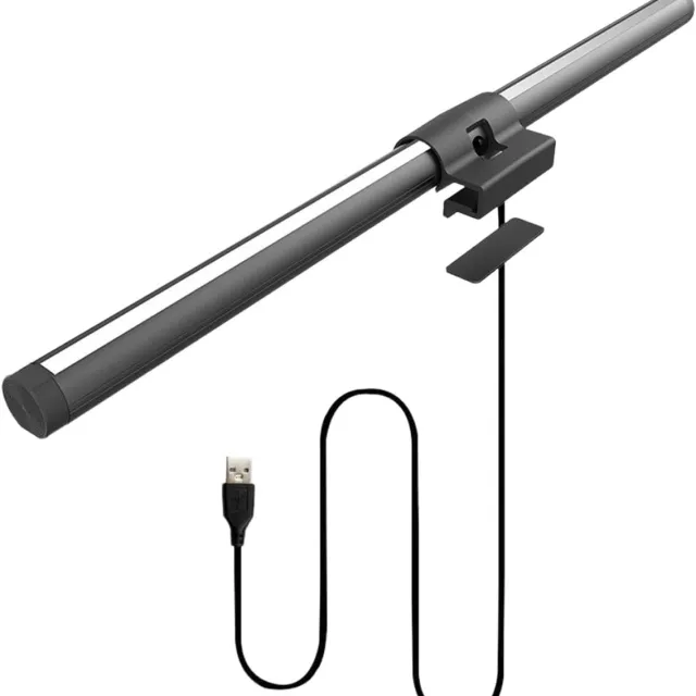 KZQ Verstelbare Monitorlamp met 3 Kleurtemperaturen Anti-Verblinding Voor Bureaublad en Scherm Kantoordecoratie Thuis Werkbank Studiekamer Cubicle Zwart