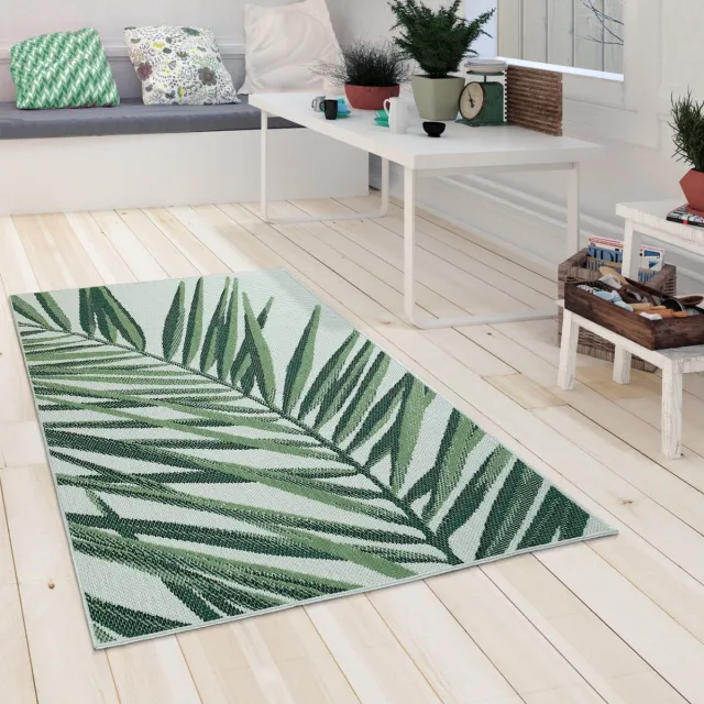 flycarpets Binnen en Buitenkleed Ostivia - Gebloemd - Groen