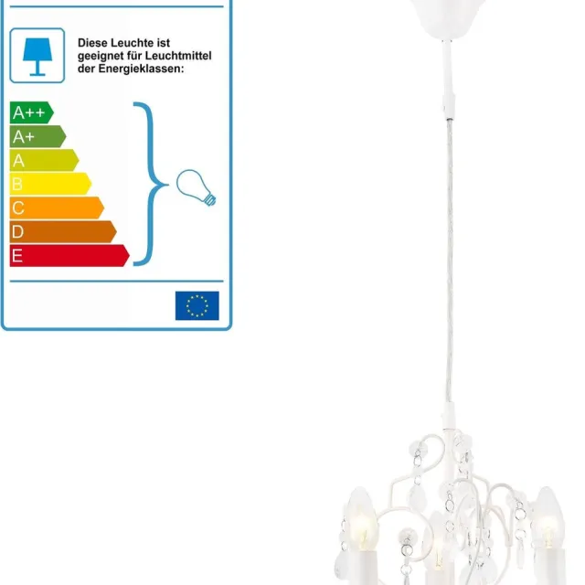 Luxpro [lux.pro]® Kroonluchter - Luzern - 3-armig wit