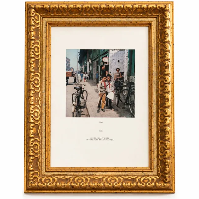 SWGOTA Klassieke antiek gouden rechthoekige A4 fotolijst van kunststof met handmatige afwerking binnenmaat 21 bij 29 komma 7 cm
