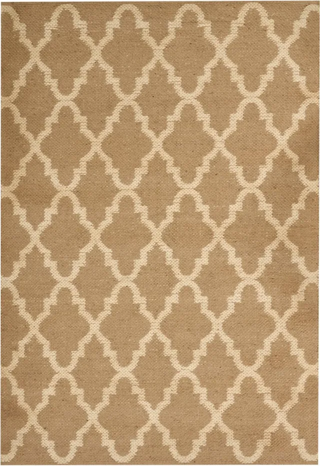 Beliani MERMER - Laagpolig vloerkleed - Lichtbeige - 160 x 230 cm - Jute