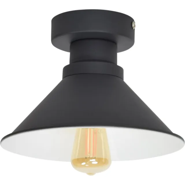 Urban Interiors Dock Plafondlamp Zwart - Metalen kap - Ø22