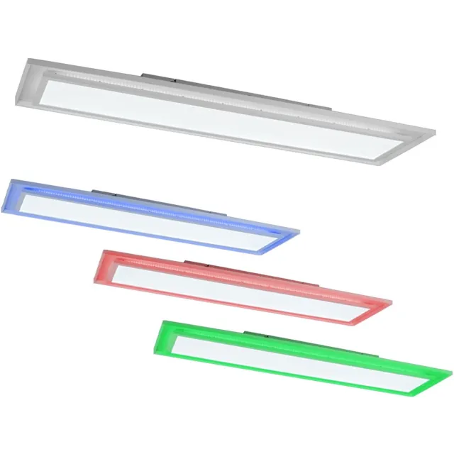 Globo Lighting LED plafondpaneel kleurwissel plafondlamp afstandsbediening opbouw, CCT, RGB LED 24W 1460lm 2700-6500K, L 85 cm Wit