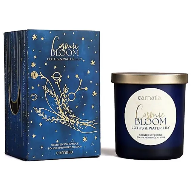 Phoenix Import Mani Bhadra Carnatia Starry Spell sojakaars glas Cosmic Bloom – Ø8 cm x 9 cm zwart