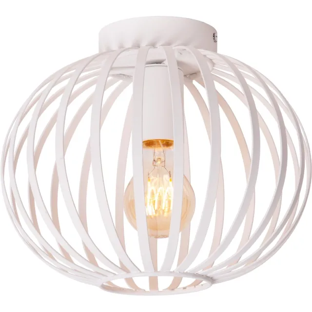 Lucide MANUELA - Plafonnière (Plafondlamp) - Ø 25 cm - 1xE27 - Wit
