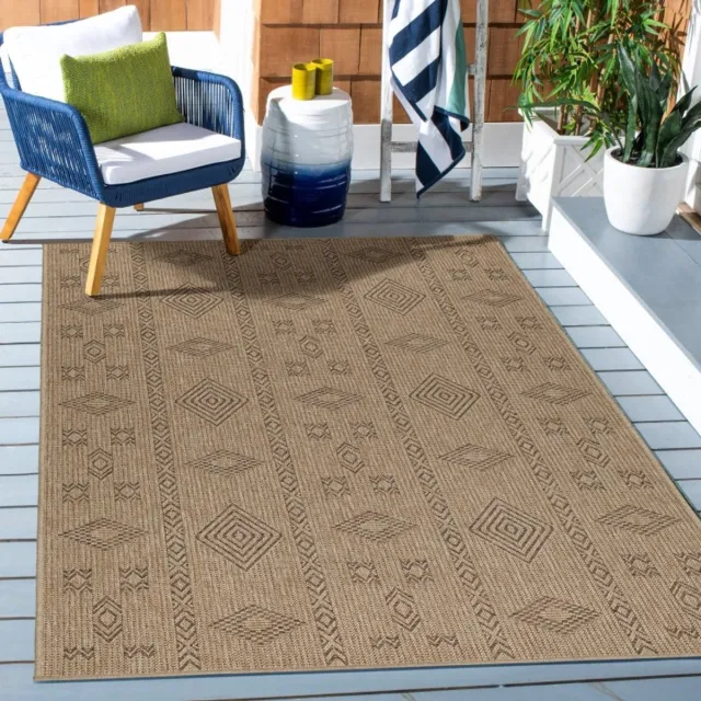 TapisTrend Buiten- en terraskleden Zwart 80x250 cm Binnen- en buitenkleed, vintage stijl, polypropyleen materiaal, voor de keuken
