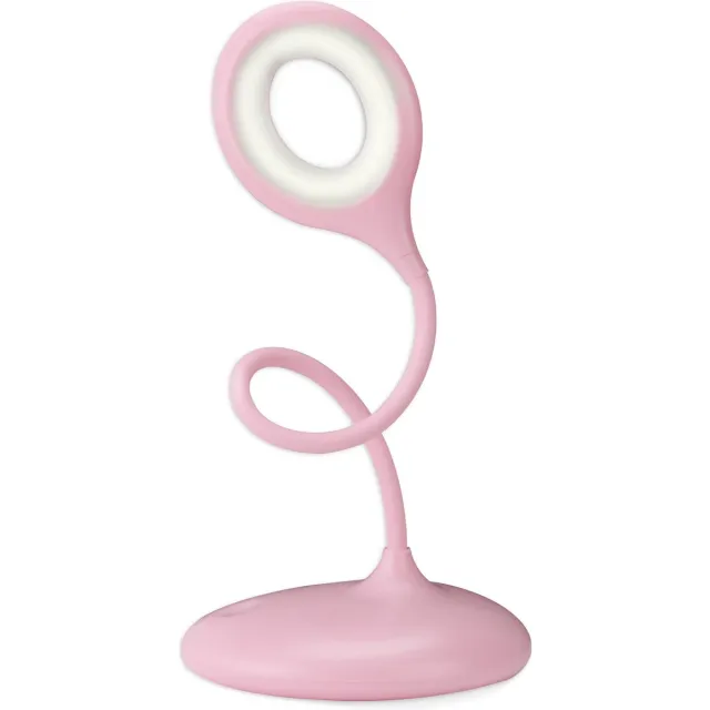 Qware Office - Flexible Desk Light - Led lamp - Toronto 39 cm - Bureaulamp - Roze - Dimbaar
