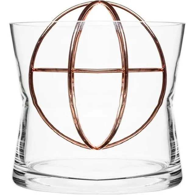 Born in Sweden vaas Sphere S - goudkleurig glas met goudkleurige bal