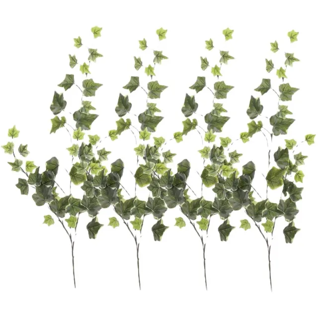 Mica Decorations Kunstplant takken Hedera - 6x - H63 cm - lichtgroen - kunststof - bladgroen - siertakken - klimop