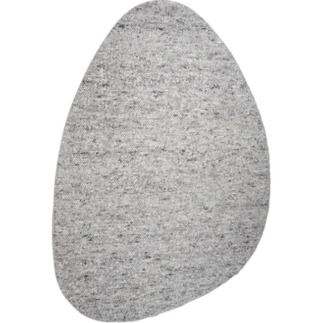 Veer Carpets Vloerkleed Stone Licht Grijs 421 - Kiezelvormig 160 x 230 cm - Wollen Design Vloerkleed in Scandinavische / Japandi Stijl