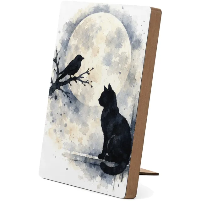 Mr Cadeautjes Glasframe/MDF 12,7 x 17,8 - design Een donker, elegant natuurbeeld met een andere hoofdvorm en | cadeau Wit