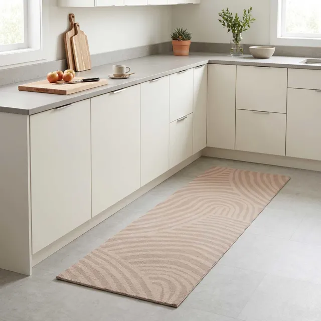 vidaXL Keuken Vloerkleed taupe Scandinavisch 180 x 60 cm