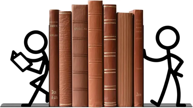 KZQ Boekensteun - Materiaal metaal - Kleur zwart - Voor bureau kantoor school studeerkamer of thuiswerkplek - Gericht op overzichtelijk werken presenteren of organiseren - Praktische uitvoering voor dagelijks gebruik en nette opslag