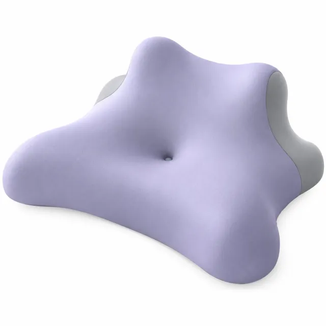 SWGOTA Paars traagschuimkussen voor buikligging en leunen, 60 x 50 x 25 cm, gevormd model met afneembare wasbare polyester hoes