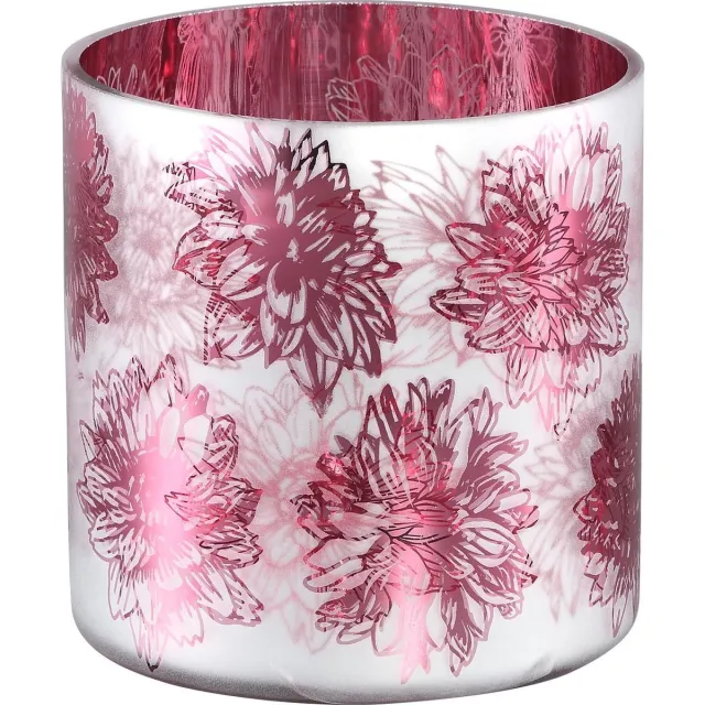 PTMD COLLECTION PTMD Denise Windlicht - 15 x 15 x 15 cm - Glas - Roze