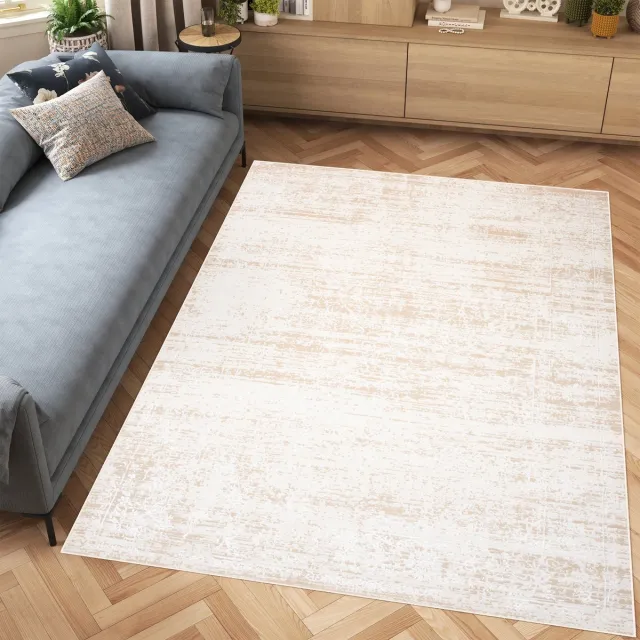Tapiso Hera Vloerkleed Beige Woonkamer Vintage Slaapkamer Tapijt Beige Licht 1