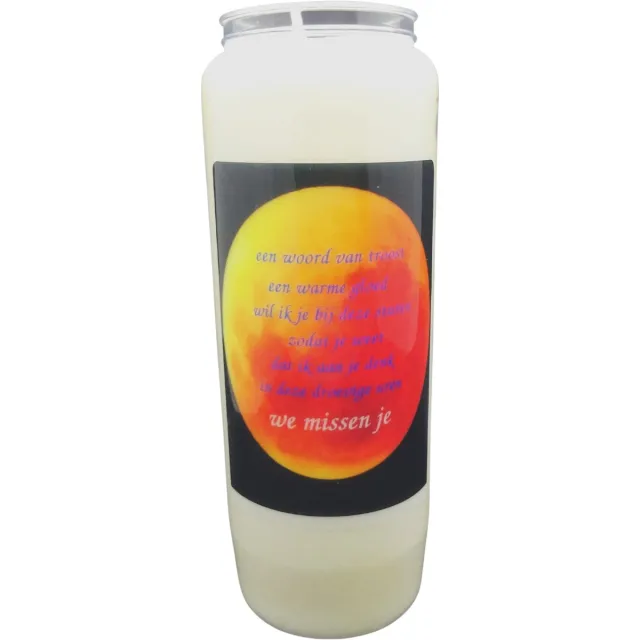 Partijhandel RODO Noveenkaars Spreuk 014 - 9 dagen brander (5 stuks) wit