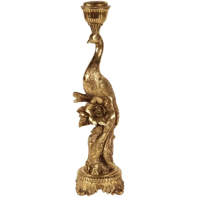 Baroque Kandelaar - Kandelaar Vogel 29,3 cm - Goud - Resin - 29.3x7.8x7.8 - Polyresin Gold