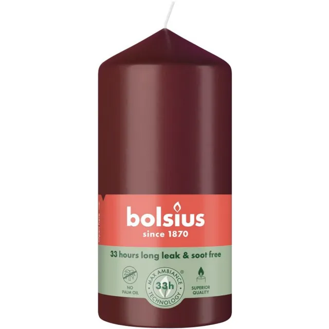 Bolsius Stompkaars - Essentials - 120/58 - 1 Stuk - Velvet Red Rood