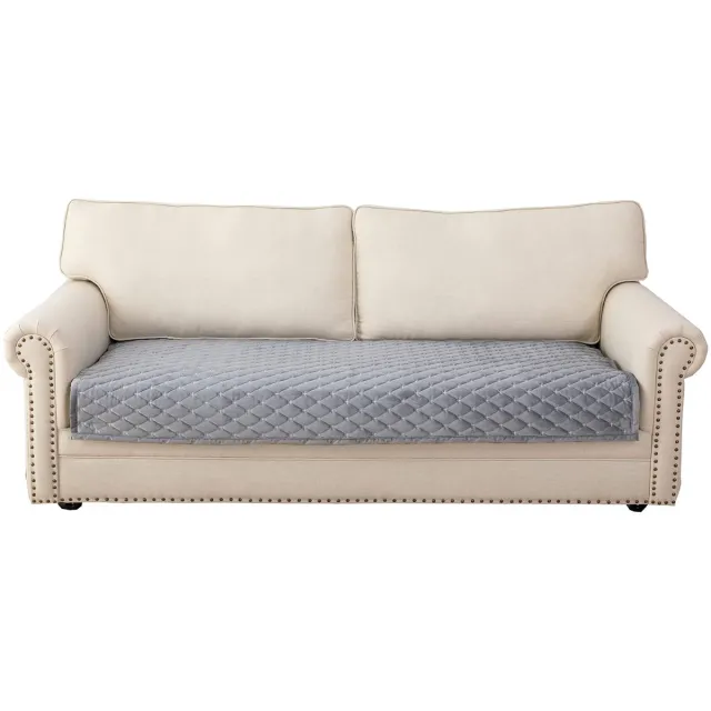 Ibenzoa Anti-slip Bankhoes, 3-zits, L-vorm, chaise longue, hoekbank, 2-zits, beschermhoes, woonkamer, stoel, honden huisdieren, lichtgrijs, 90 x 120 cm (slechts 1 stuk)