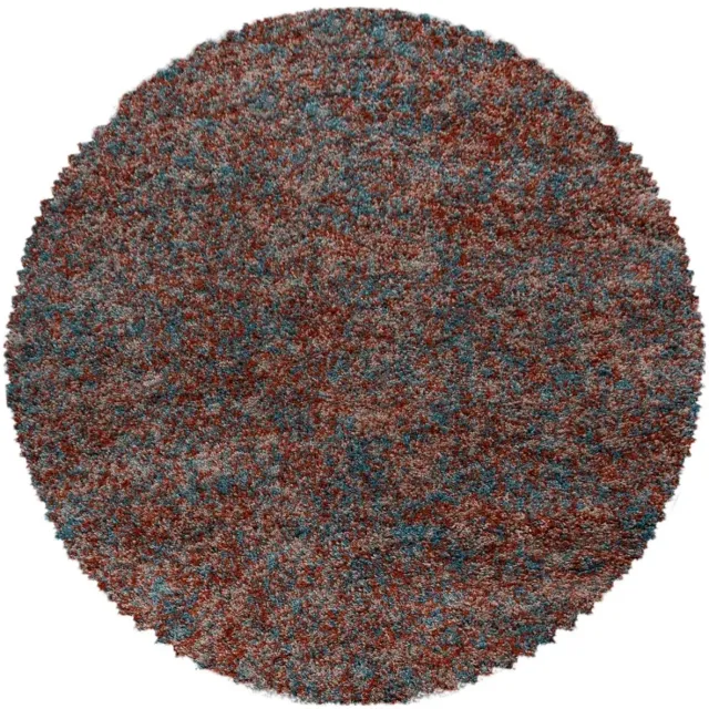 Dutch XXL Rond Hoogpolig Vloerkleed | Tapijt | Shaggy | Enjoy | Terra | 120x120 cm