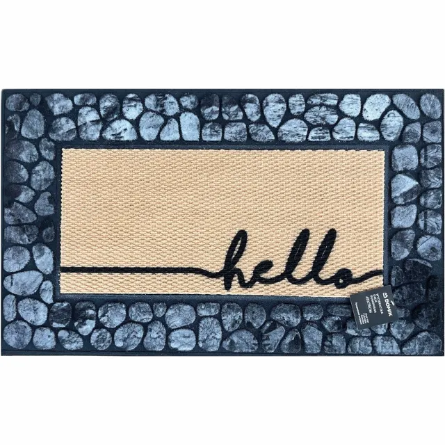 DOMIK Markless Deurmat 45x75 cm - Rubber, Kokosnoot, PVC - Buitenkant Multicolor