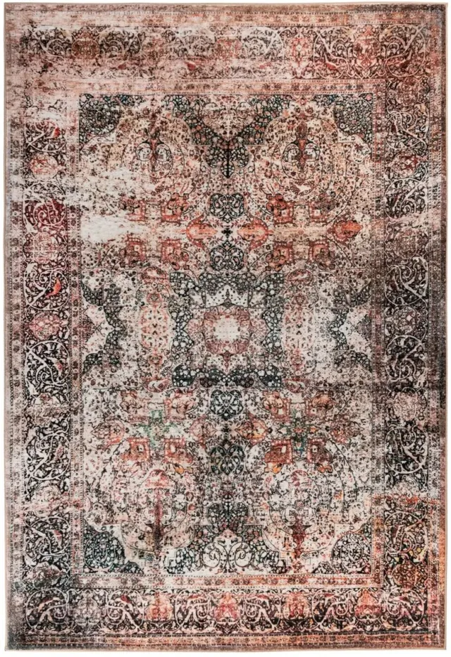 Dutch XXL Vintage Vloerkleed | Tapijt | Saphira | Medaillon | Beige | 80x150 cm