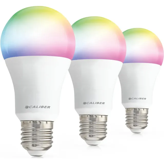 Caliber HBT-E27-3PACK - 3 slimme lampen (E27) - RGB en Wit - Bluetooth Mesh
