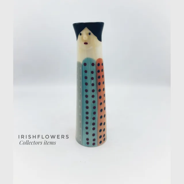 Irishflowers Vaas - Villa Pottery - Moederdag - Moederdag cadeautje - Decoratie - Porselein - Waterdicht - Puppets 1C Blauw