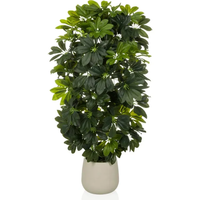 hjh office Kunstplant / Kunstboom SCHEFFLERA 2 Strahlenaralie 110 cm kunststof groen hjh OFFICE