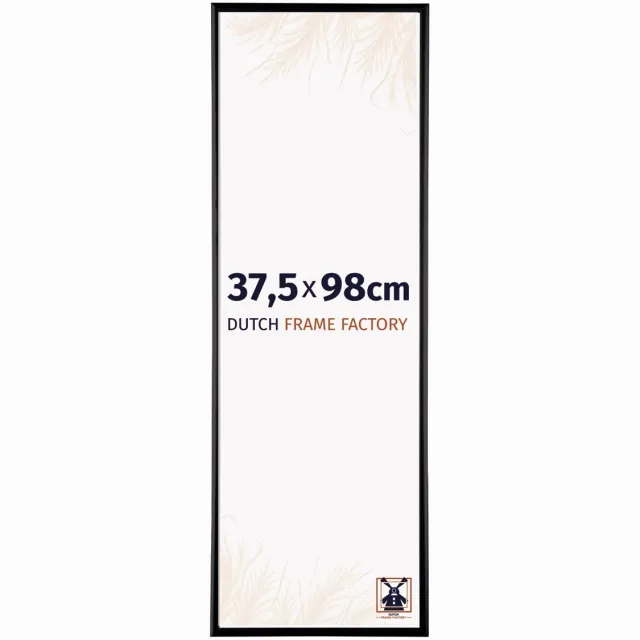 Dutch Frame Factory Fotolijst 37,5x98 cm - Aluminium - Zwart Hoogglans - Kampen