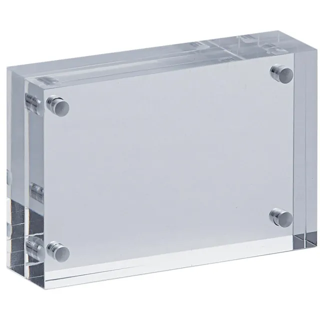 Maul fotolijst acryl 7.5x5x2cm magnetisch verbonden op de hoeken transparant|zilver