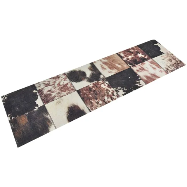 vidaXL Keukenmat wasbaar dierenhuidprint 45x150 cm fluweel Meerkleurig