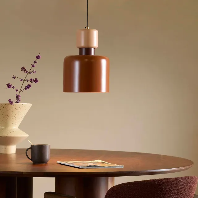 NOUS Living Kiki hanglamp E27 (Ø23x30 cm) - roodbruin