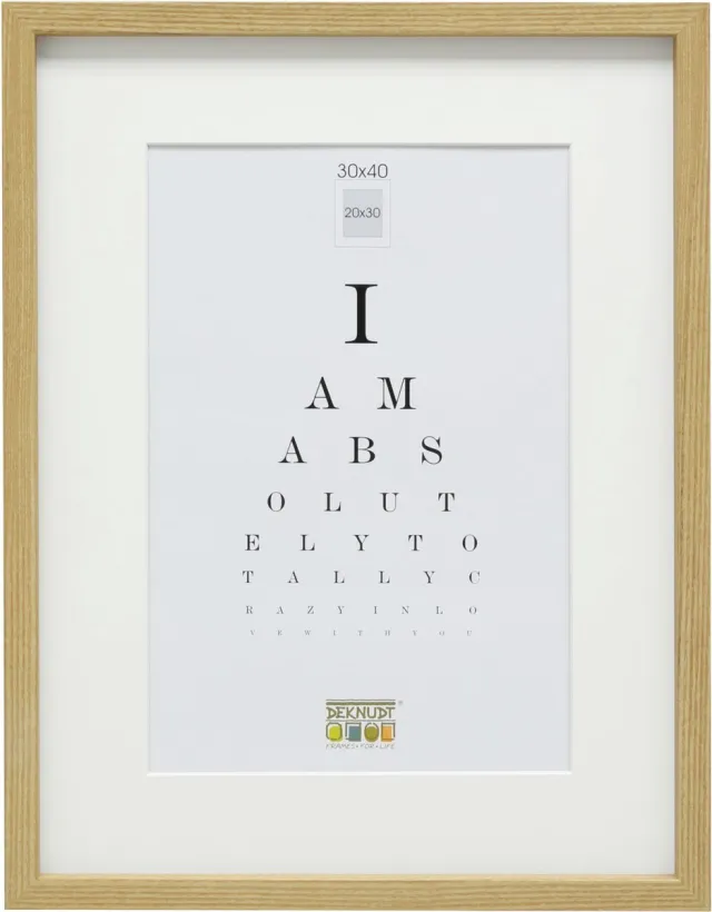 Deknudt Frames fotolijst - eik met passe-partout - 20x30 cm / 30x40 cm naturel