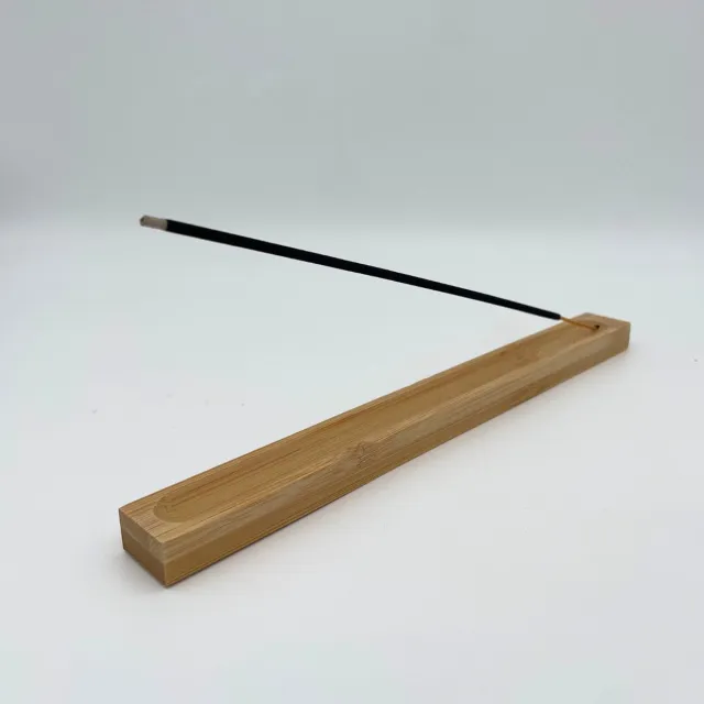 a sunny day wierook houder - wierookhouder - bamboe - wierookhouder plankje - scandinavisch design - houder voor wierook en wierookkegels - wierookhouder - meditatie - aromatherapie - rituelen - 22,8 x 2,1 cm - geurloos Beige