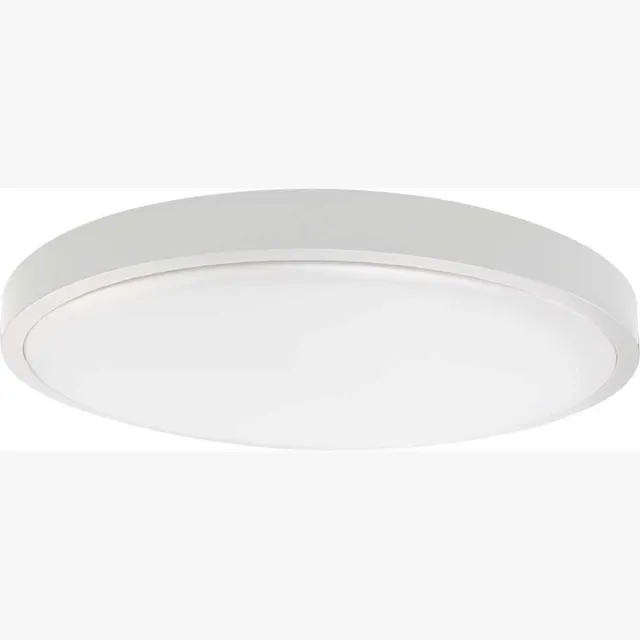 V-TAC Plafondlamp Badkamerlamp Woonkamerlamp Ganglamp rond, kunststof wit IP44, 1x LED 24W 2500Lm 4000K neutraal wit, D 29,5 cm